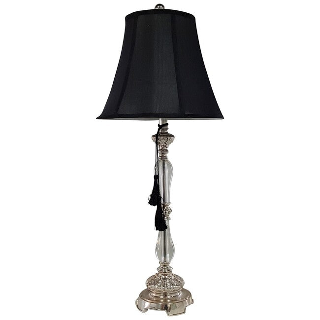 Felicienne Champagne Table Lamp w/Black Shade