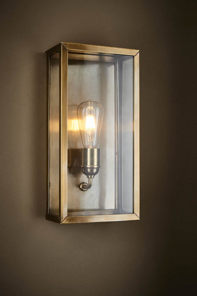 Goodman Lantern Wall Lamp in Ant Brass - House of Isabella AU
