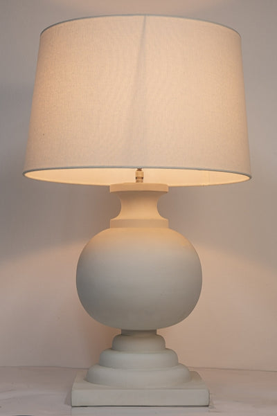 Coach Base Only - White - Turned Wood Ball Balustrade Table Lamp Base Only - House of Isabella AU