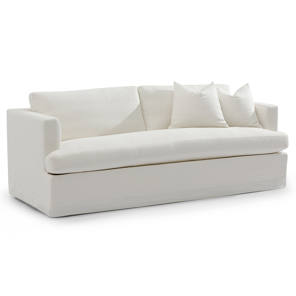 Birkshire 3 Seater Slip Cover Sofa - White Linen