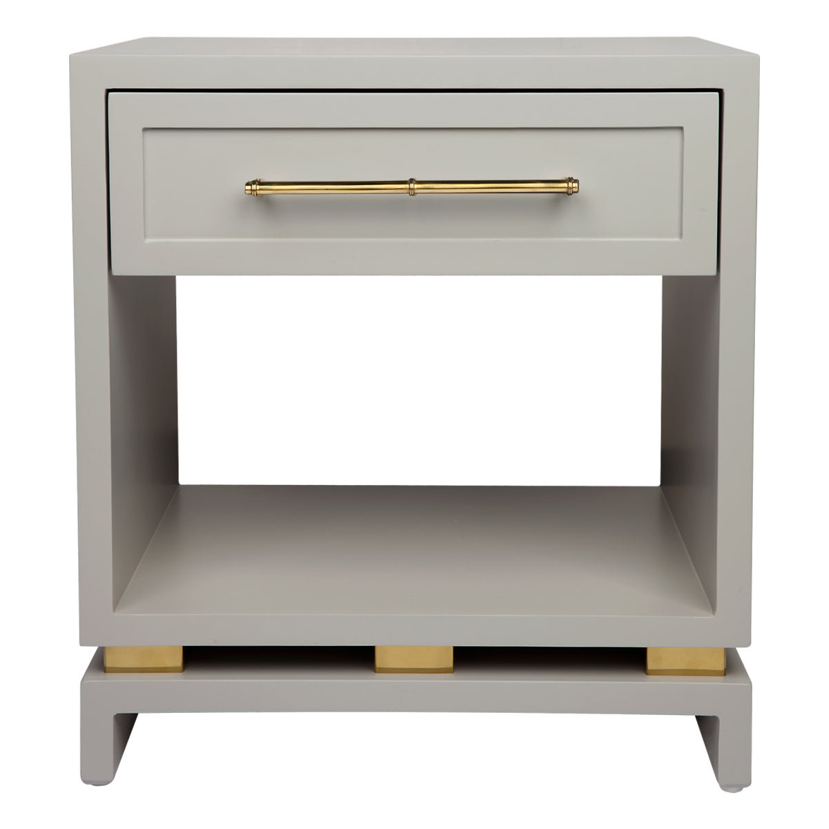 Pearl Bedside Table - Small Grey