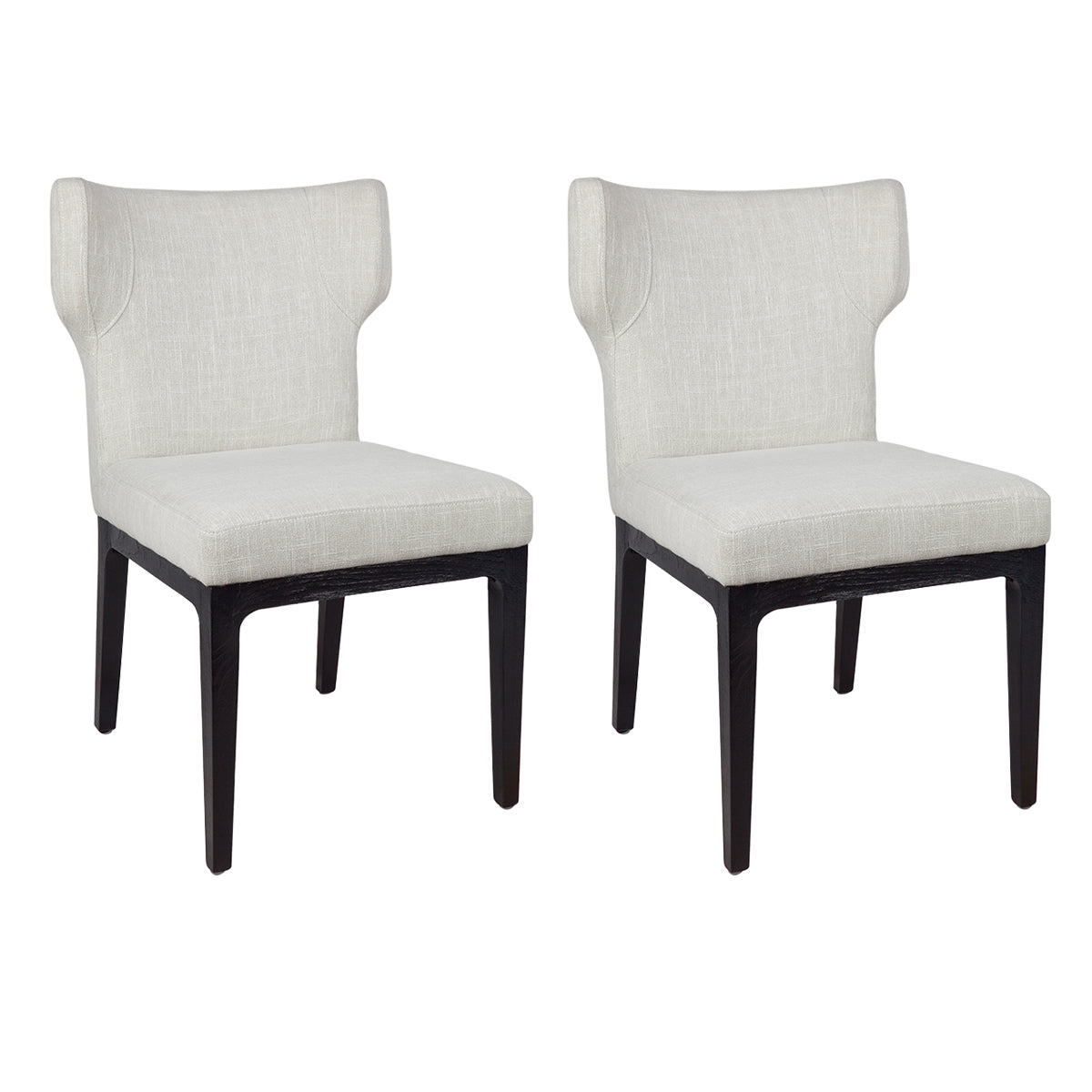 Ashton Black Dining Chair Set of 2  - Natural