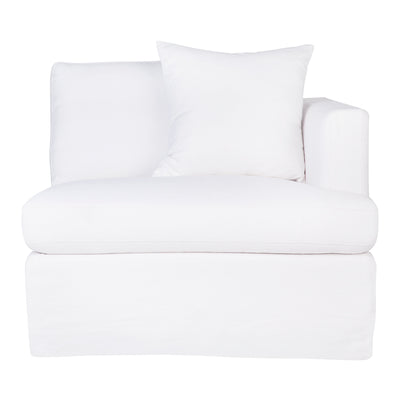 Birkshire Slip Cover Right Arm Facing Seat  - White Linen