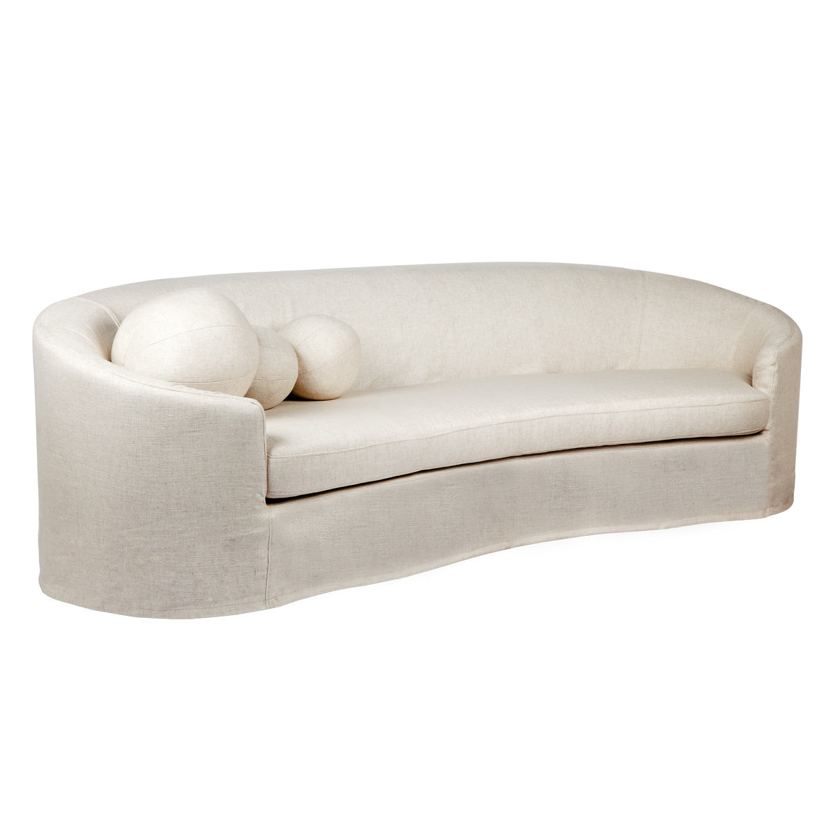 Elle 3 Seater Slip Cover Sofa - Natural Linen
