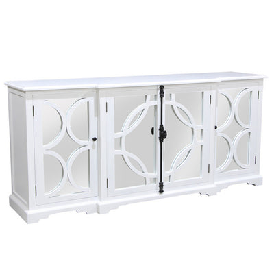 Keats Sideboard White with Mirror Backing
