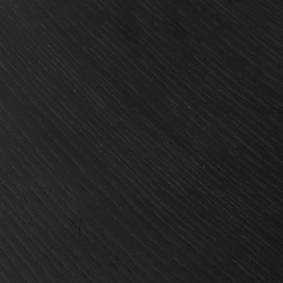 Black Timber Seat Bar Stool - Black Frame