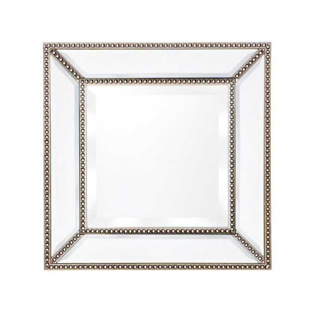 Zeta Wall Mirror - Small Antique Silver