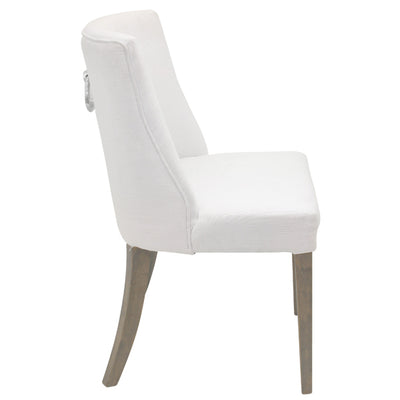 Ophelia Dining Chair White chrome ring