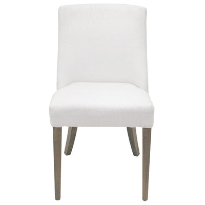 Ophelia Dining Chair White chrome ring