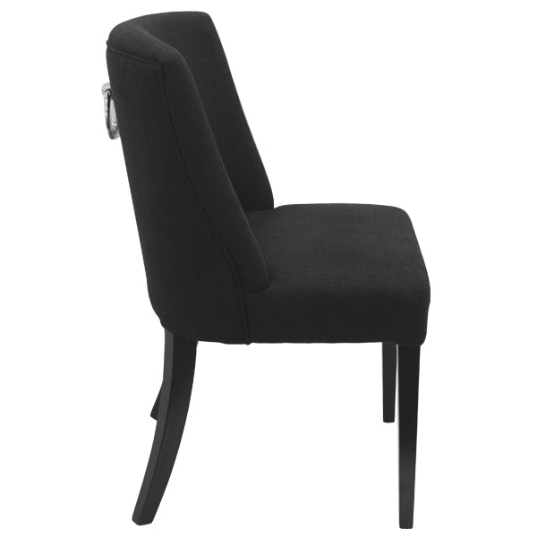 Ophelia Dining Chair Black chrome ring on back