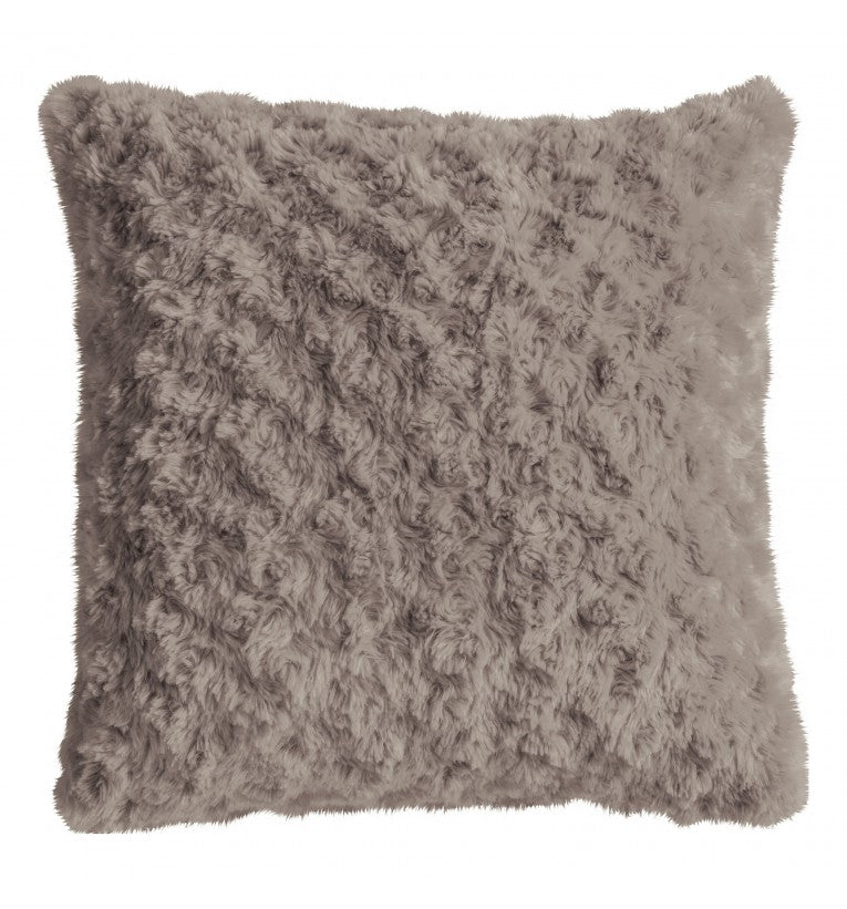 Woodlander Faux Fur Cushion Taupe