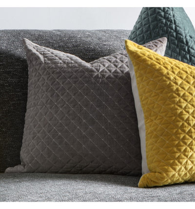 Leylani Quilted Cushion Silver