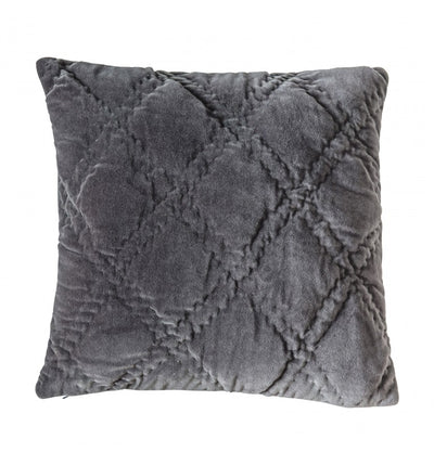 Quilted Diamond Cushion Charcoal