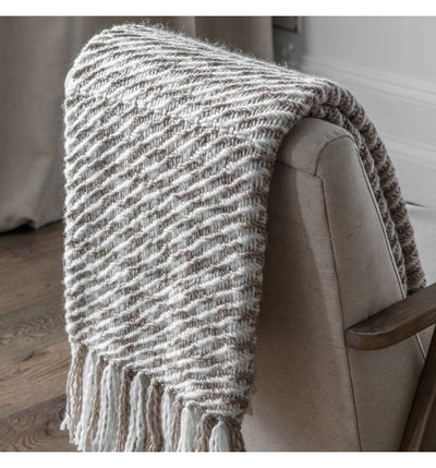 Mission Woven Throw Oatmeal Cream