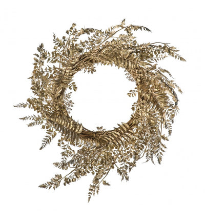 Plough Delux Leaf Wreath Champagne Gold 610mm
