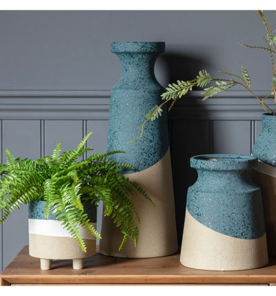 Burge Vase Blue/Natural Large