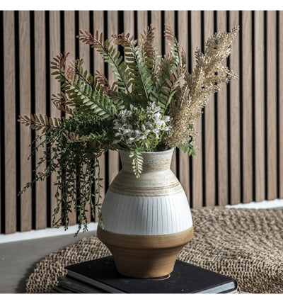 Buckley Urn White/Natural Small