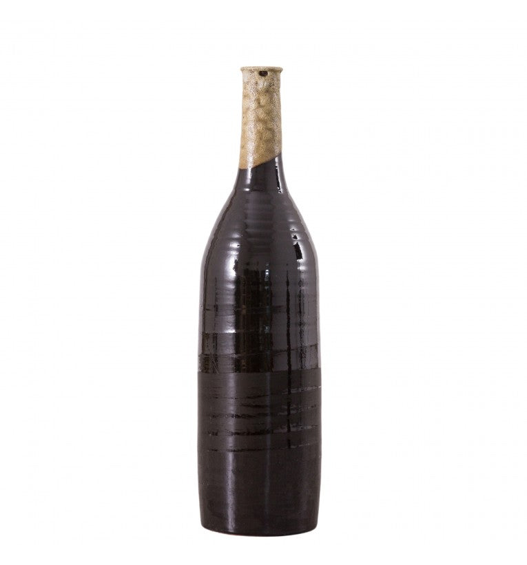 Apothecary Bottle Vase Lava Black