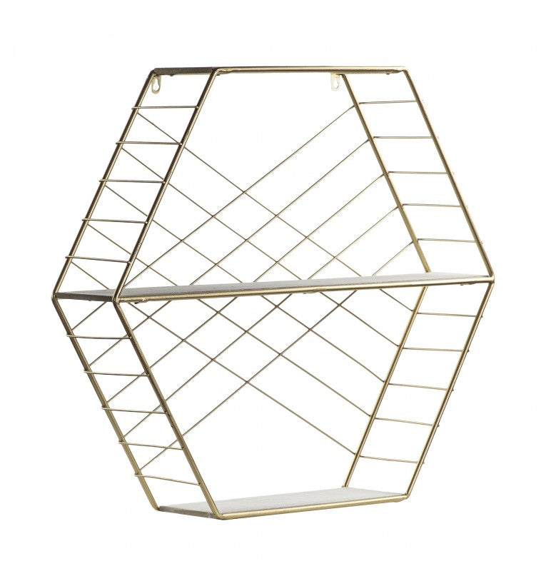 Boswell Shelving Unit Gold
