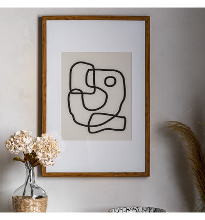 Southern Line Drawing Framed Art