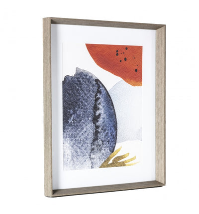 Overlapping Ink Abstract Framed Art