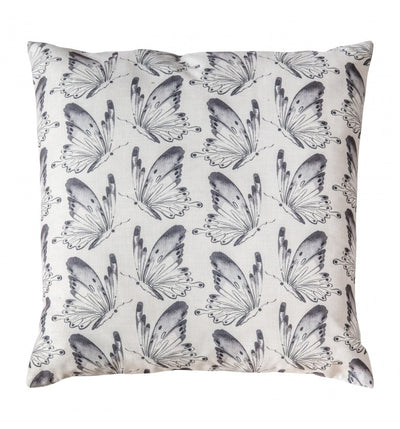 Seven Butterfly Reversible Cushion Blush Grey