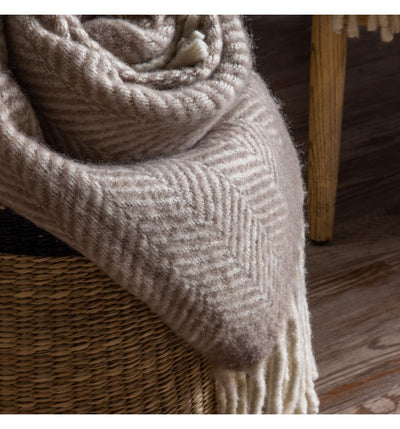 Wool Throw Taupe