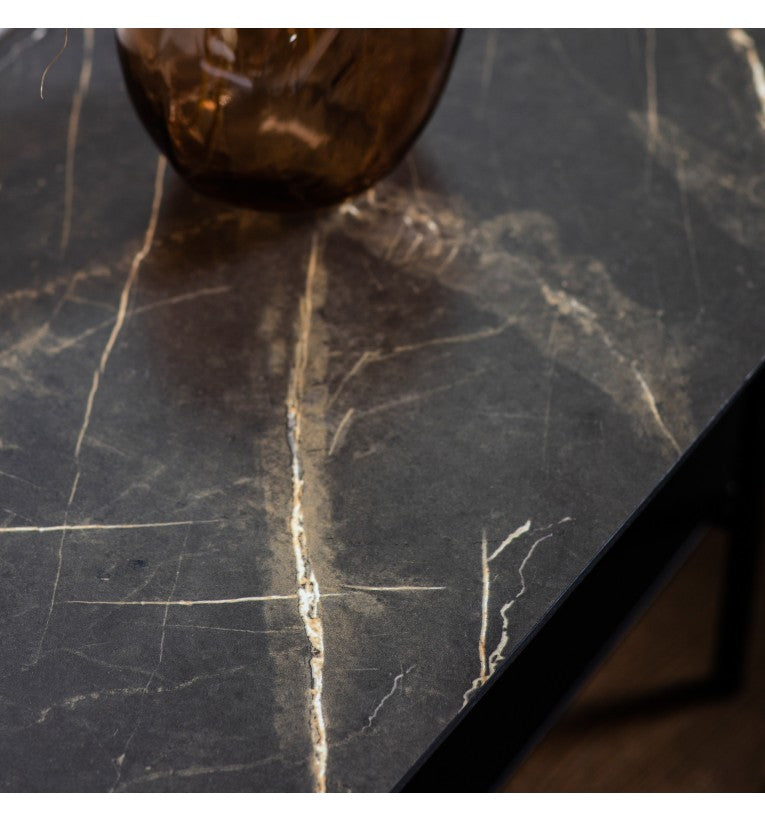 Ludworth Coffee Table Black Marble 1200x400x400mm