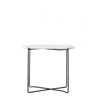 Lilestone Side Table White Marble 600x470x500mm