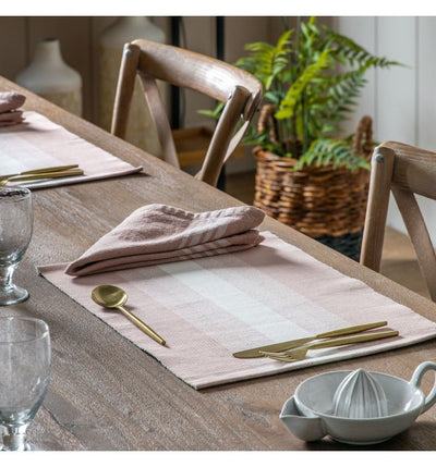 Spears Ribbed Placemat Blush (4pk)