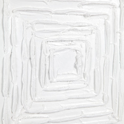 White Vortex Oil On Canvas Painting - Large
