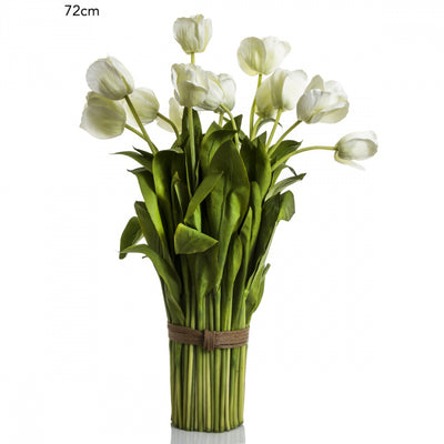 Artificial Tulip Bundle 72cm - White - House of Isabella AU