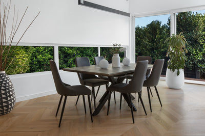 Ben Extension Scratch Resistant Dining Table Grey Oak