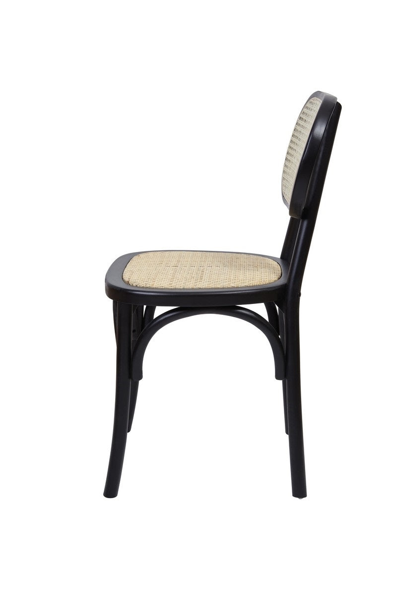 Kat Rattan Chair Black Set of 2