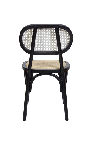 Kat Rattan Chair Black Set of 2