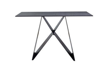 Riley Console Table in Shadow grey Italian Ceramic and Black