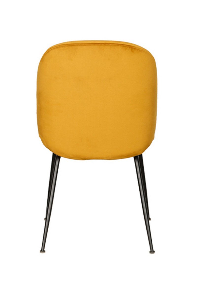 Emma Dining Chair Mustard Black Frame Set of 2