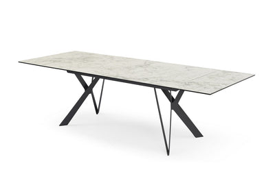 Oliver Extension Dining Table Cloudy Ceramic