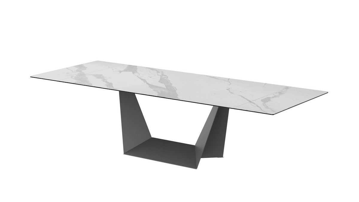 Steph Extension Dining Table Marmo Ceramic