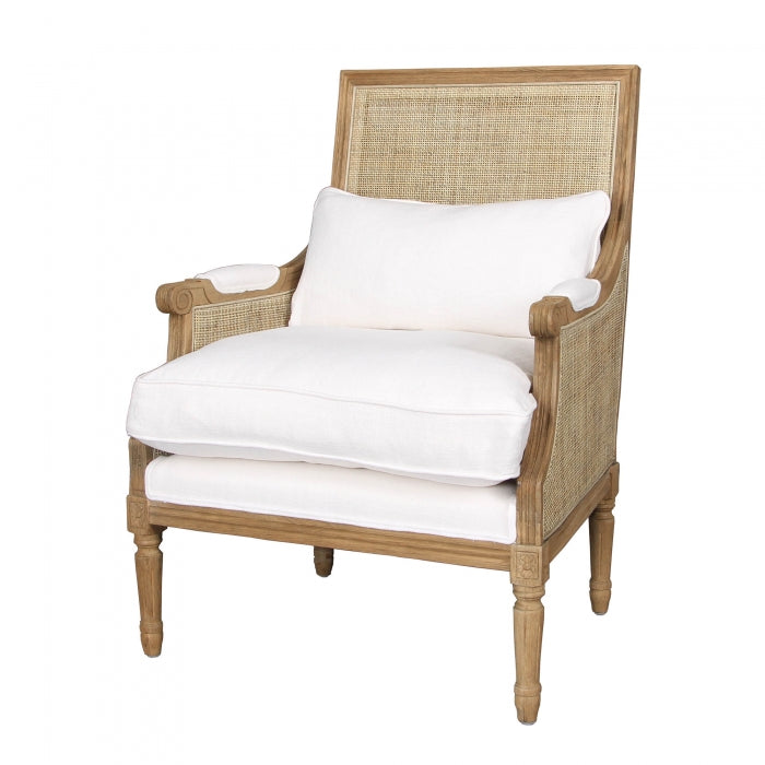 Hicks Caned Armchair White - House of Isabella AU