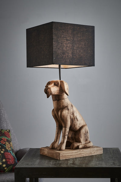 Thelma Base Only - Weather Barn - Large Wooden Dog Table Lamp Base Only - House of Isabella AU
