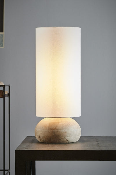 Pebble Large Base Only - Natural - Turned Wood Table Lamp Base Only - House of Isabella AU