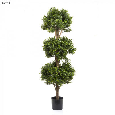 Artificial Boxwood Triple Ball Tree 1.2m 2412 Lvs - House of Isabella AU
