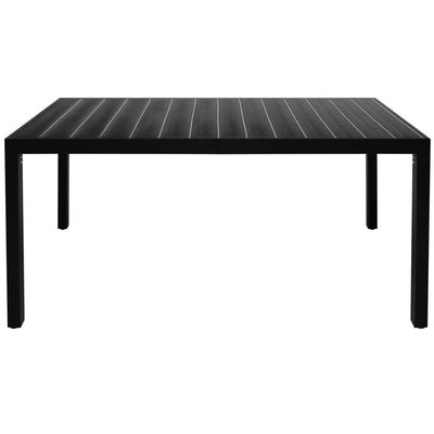 vidaXL Garden Table Black 150x90x74 cm Aluminium and WPC - House of Isabella AU