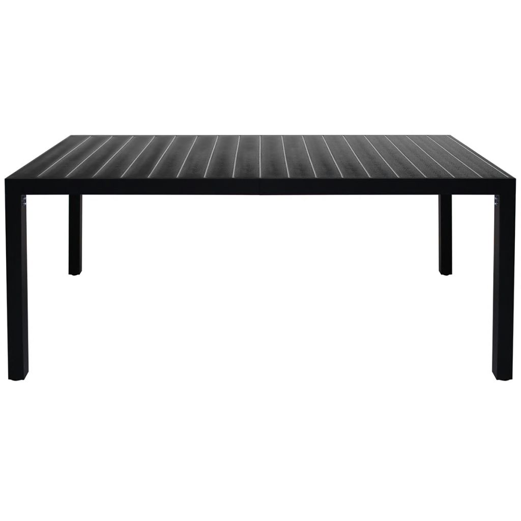 vidaXL Garden Table Black 185x90x74 cm Aluminium and WPC - House of Isabella AU