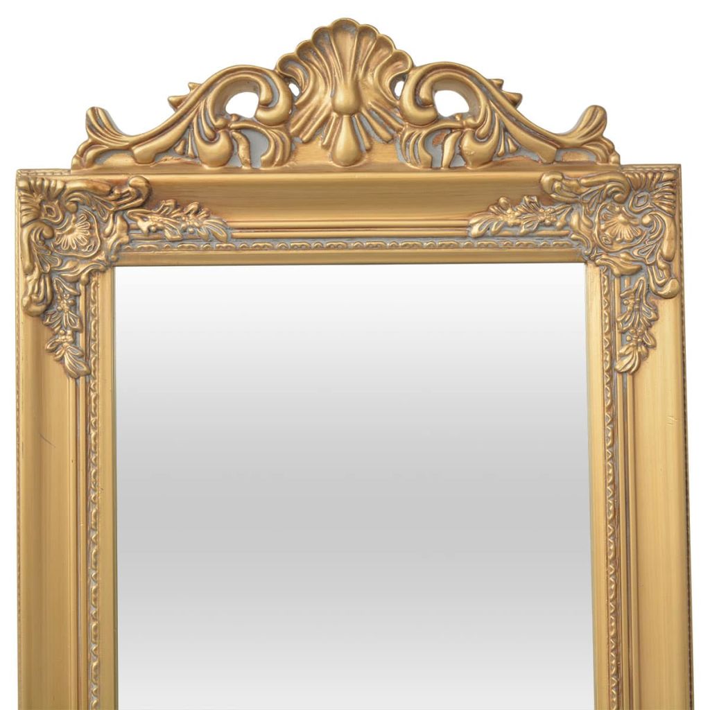 vidaXL Free-Standing Mirror Baroque Style 160x40 cm Gold - House of Isabella AU