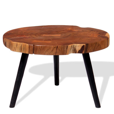 vidaXL Log Coffee Table Solid Acacia Wood (55-60)x40 cm - House of Isabella AU