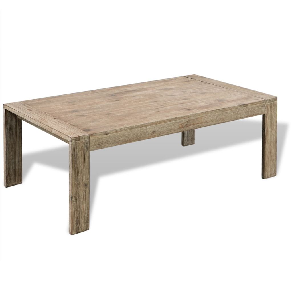 vidaXL Coffee Table Solid Brushed Acacia Wood 110x60x40 cm - House of Isabella AU