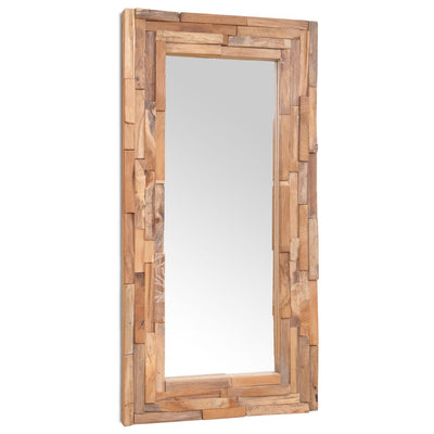 vidaXL Decorative Mirror Teak 120x60 cm Rectangular - House of Isabella AU
