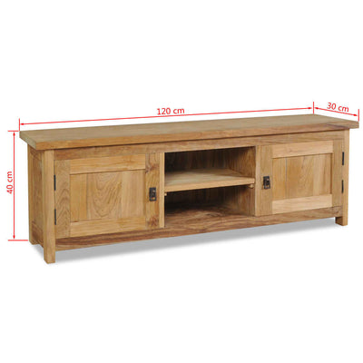 vidaXL TV Cabinet Solid Teak 120x30x40 cm - House of Isabella AU